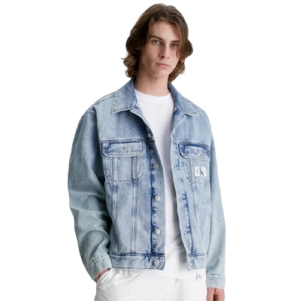 CALVIN KLEIN JEANS REGULAR 90S DENIM JACKET ΜΠΟΥΦΑΝ ΑΝΔΡΙΚΟ BLUΕ DENIM