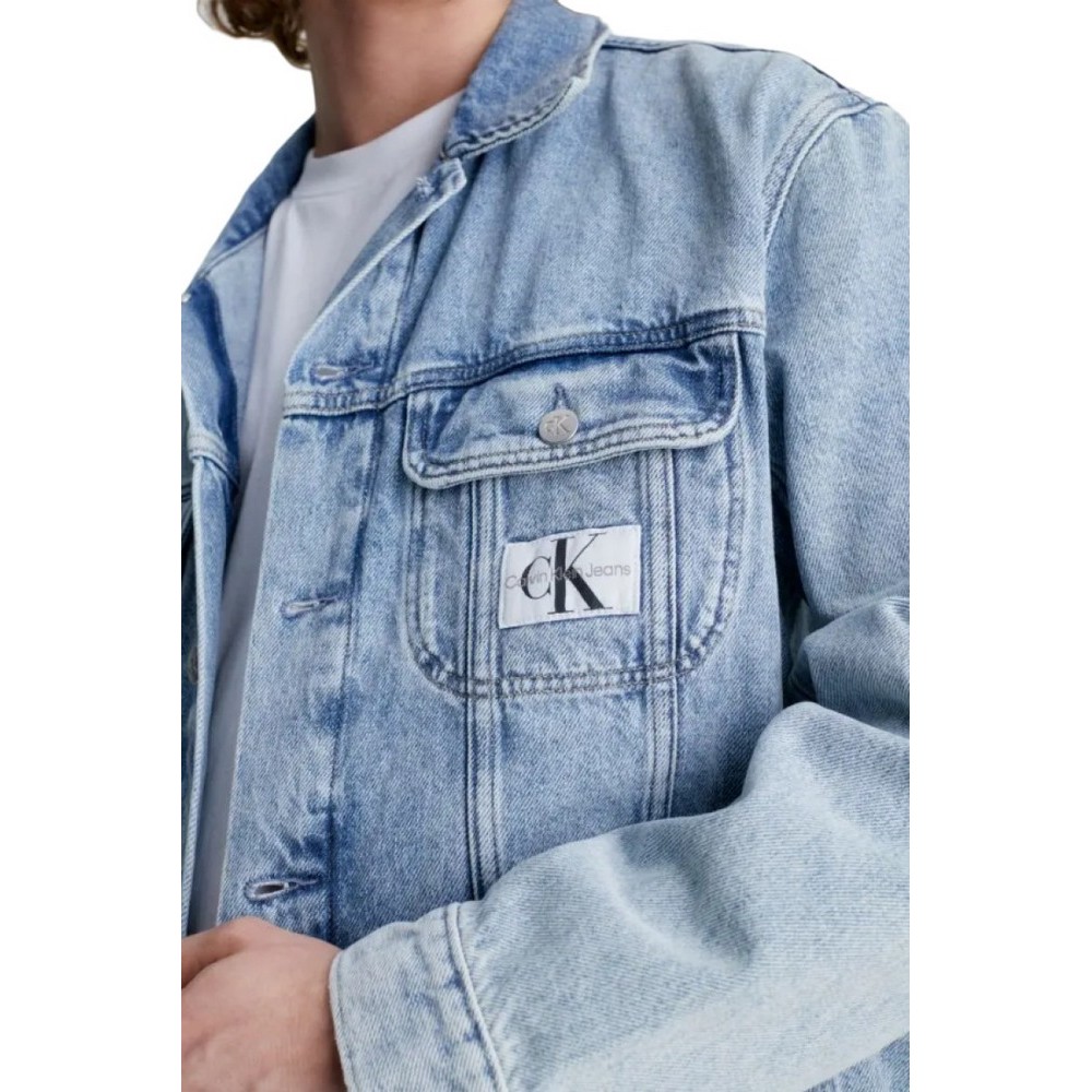 CALVIN KLEIN JEANS REGULAR 90S DENIM JACKET ΜΠΟΥΦΑΝ ΑΝΔΡΙΚΟ BLUΕ DENIM