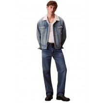 CALVIN KLEIN JEANS 90S SHERPA TRUCKER TINTED THUNDR ΜΠΟΥΦΑΝ ΑΝΔΡΙΚΟ BLUΕ DENIM