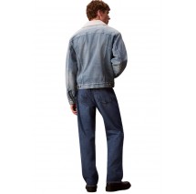 CALVIN KLEIN JEANS 90S SHERPA TRUCKER TINTED THUNDR ΜΠΟΥΦΑΝ ΑΝΔΡΙΚΟ BLUΕ DENIM