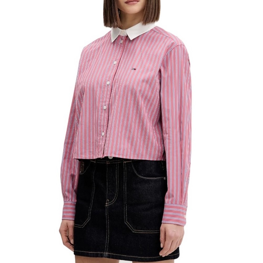 TOMMY JEANS CRP RLX SHIRT ΠΟΥΚΑΜΙΣΟ ΓΥΝΑΙΚΕΙΟ PINK
