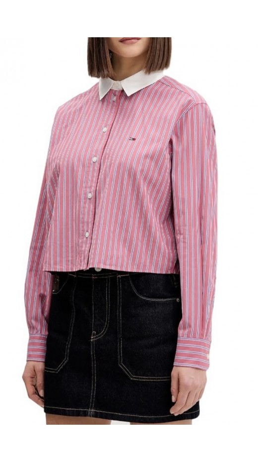 TOMMY JEANS CRP RLX SHIRT ΠΟΥΚΑΜΙΣΟ ΓΥΝΑΙΚΕΙΟ PINK