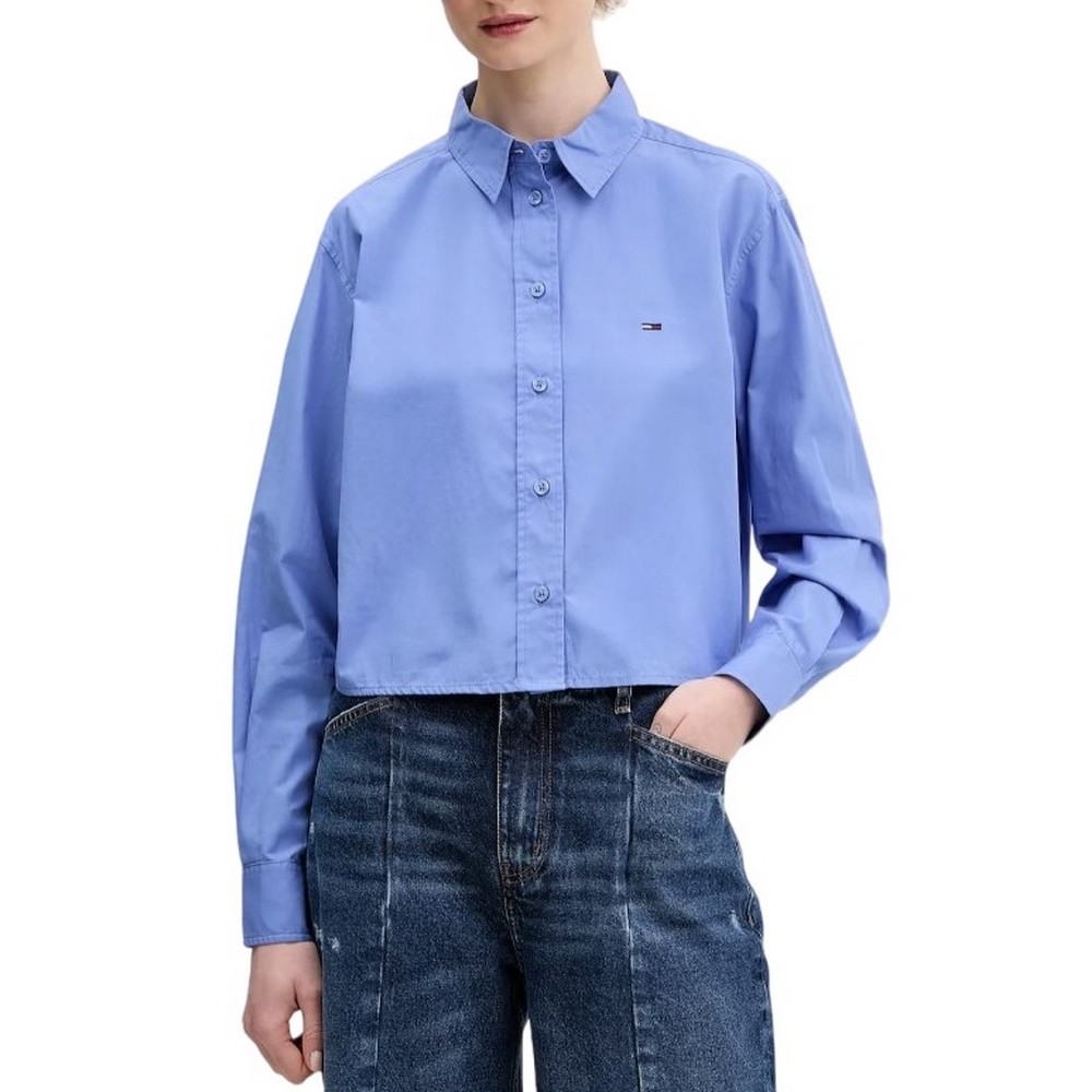 TOMMY JEANS CRP RLX SHIRT ΠΟΥΚΑΜΙΣΟ ΓΥΝΑΙΚΕΙΟ BLUE