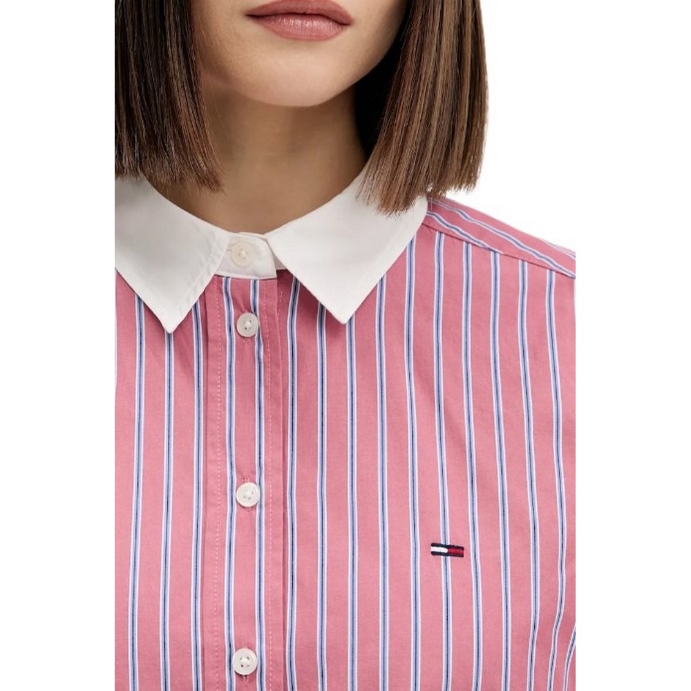 TOMMY JEANS CRP RLX SHIRT ΠΟΥΚΑΜΙΣΟ ΓΥΝΑΙΚΕΙΟ PINK
