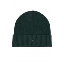 TOMMY HILFIGER FLAG PIMA COTTON BEANIE ΣΚΟΥΦΟΣ ΑΝΔΡΙΚΟΣ DARK GREEN
