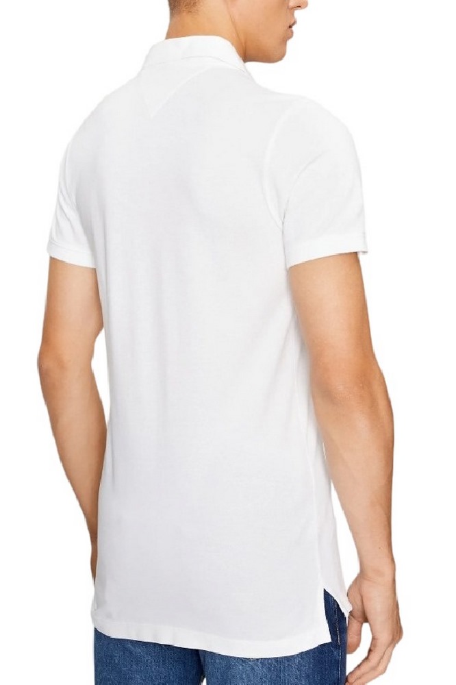 TOMMY JEANS SLIM PLACKET POLO T-SHIRT ΜΠΛΟΥΖΑ ΑΝΔΡΙΚΗ WHITE