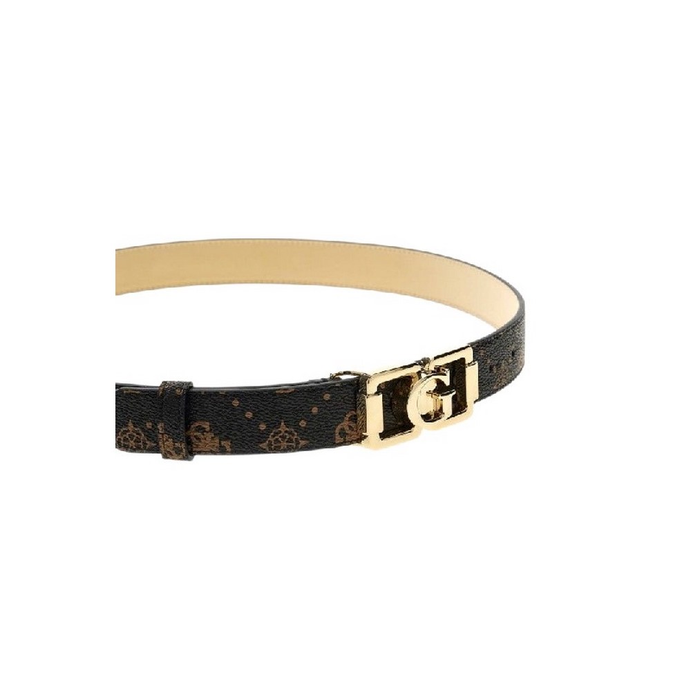 GUESS EMELIE LOG NT ADJ & NT REV H30 ΖΩΝΗ ΓΥΝΑΙΚΕΙΑ DARK BROWN