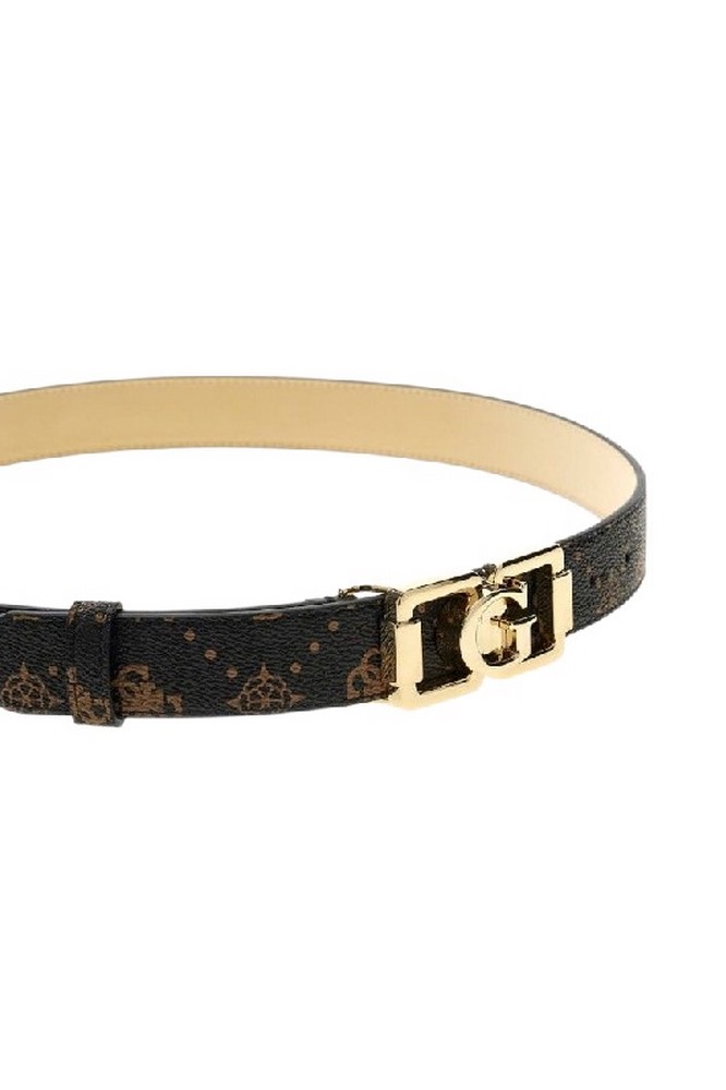GUESS EMELIE LOG NT ADJ & NT REV H30 ΖΩΝΗ ΓΥΝΑΙΚΕΙΑ DARK BROWN