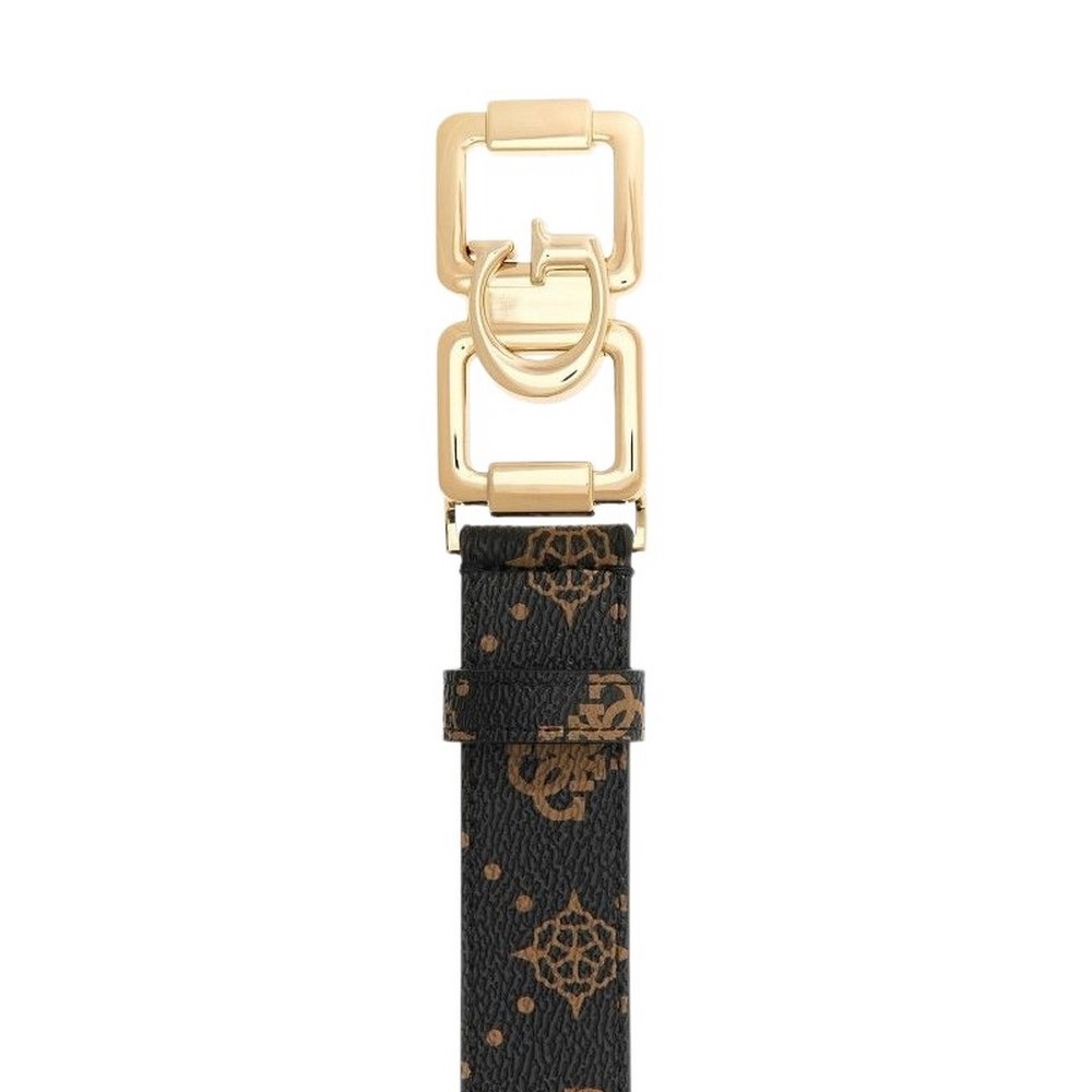 GUESS EMELIE LOG NT ADJ & NT REV H30 ΖΩΝΗ ΓΥΝΑΙΚΕΙΑ DARK BROWN