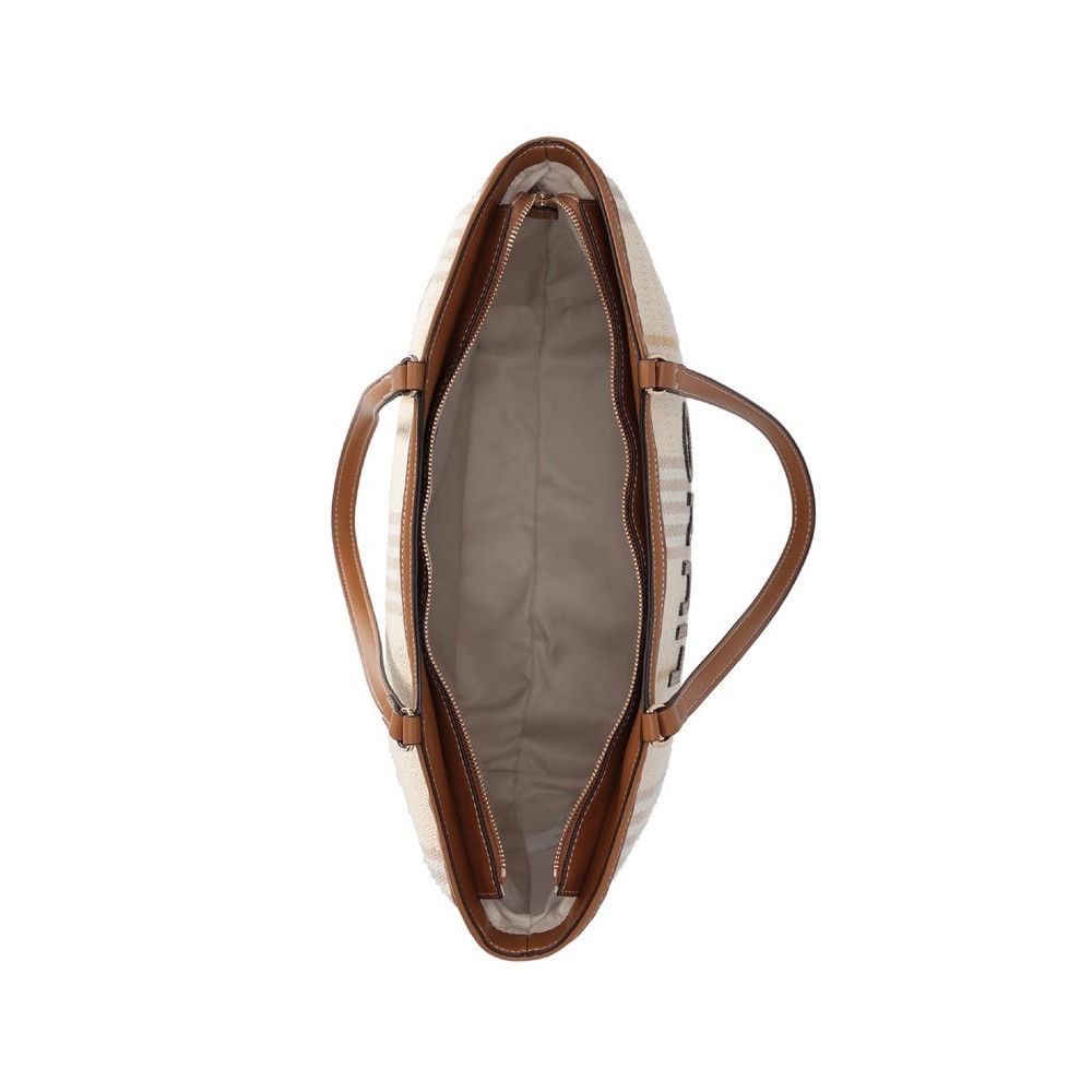 LIU JO L FERIELLE TOTE BAG AA6208T387A ΤΣΑΝΤΑ ΓΥΝΑΙΚΕΙΑ WHITE/CREAMY