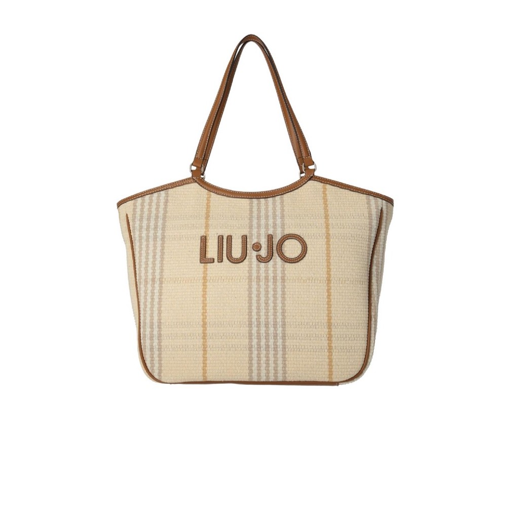 LIU JO L FERIELLE TOTE BAG AA6208T387A ΤΣΑΝΤΑ ΓΥΝΑΙΚΕΙΑ WHITE/CREAMY