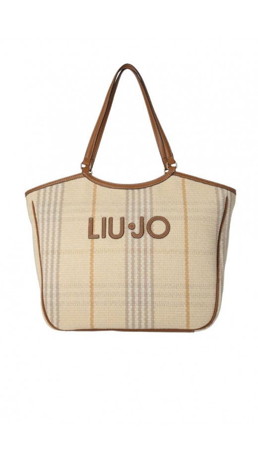 LIU JO L FERIELLE TOTE BAG AA6208T387A ΤΣΑΝΤΑ ΓΥΝΑΙΚΕΙΑ WHITE/CREAMY