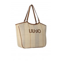 LIU JO L FERIELLE TOTE BAG AA6208T387A ΤΣΑΝΤΑ ΓΥΝΑΙΚΕΙΑ WHITE/CREAMY