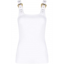VERSACE JEANS COUTURE BUCKLE COSTINA RIBANA ΜΠΛΟΥΖΑ ΓΥΝΑΙΚΕΙΑ WHITE