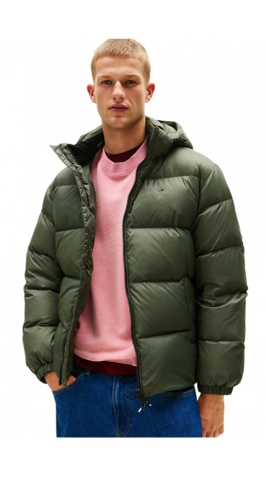 TOMMY JEANS ESSENTIAL DOWN JACKET ΜΠΟΥΦΑΝ ΑΝΔΡΙΚΟ KHAKI