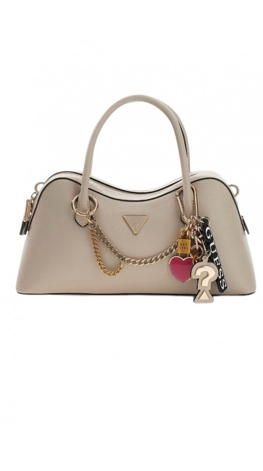 GUESS DAVINA SATCHEL ΤΣΑΝΤΑ ΓΥΝΑΙΚΕΙΑ TAUPE