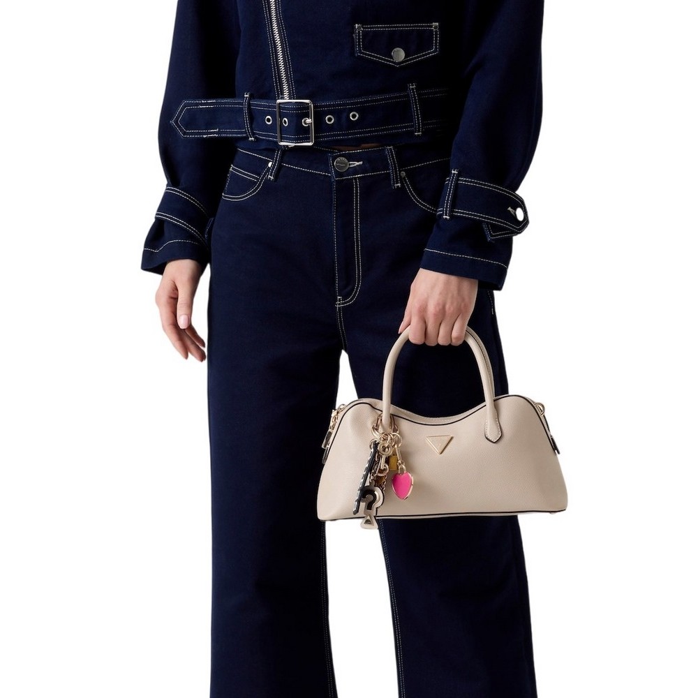 GUESS DAVINA SATCHEL ΤΣΑΝΤΑ ΓΥΝΑΙΚΕΙΑ TAUPE