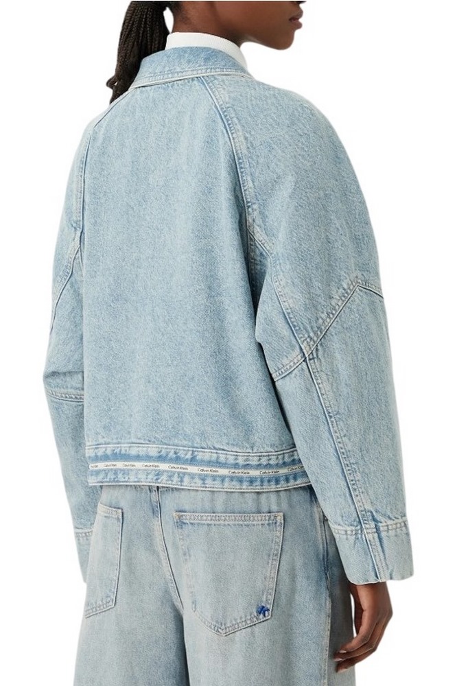 CALVIN KLEIN JEANS BRANDED BOXY DENIM JACKET FRESH ΤΖΙΝ ΜΠΟΥΦΑΝ ΓΥΝΑΙΚΕΙΟ DENIM LIGHT