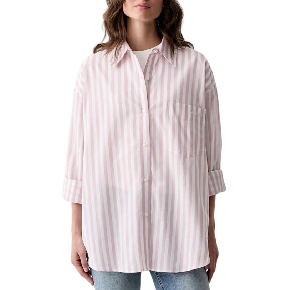 HUGO BOSS ELISANA TAILORED BLOUSE ΠΟΥΚΑΜΙΣΟ ΓΥΝΑΙΚΕΙΟ PINK