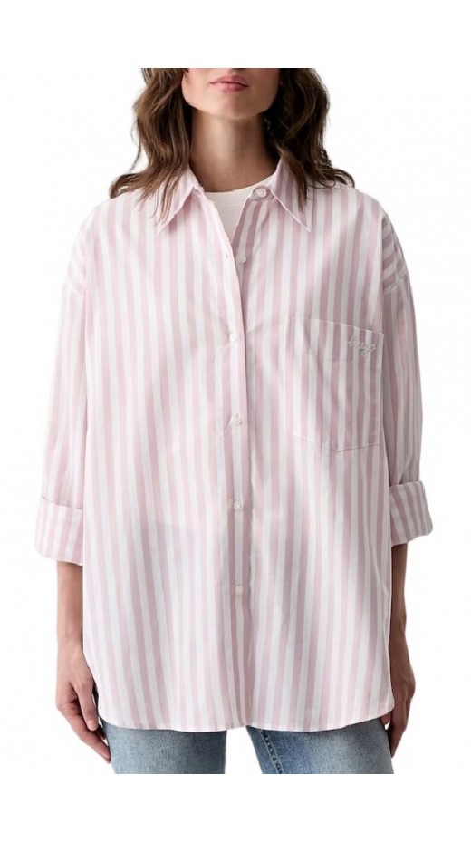 HUGO BOSS ELISANA TAILORED BLOUSE ΠΟΥΚΑΜΙΣΟ ΓΥΝΑΙΚΕΙΟ PINK