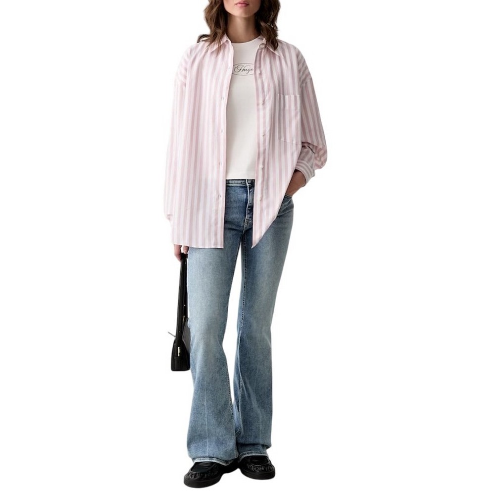 HUGO BOSS ELISANA TAILORED BLOUSE ΠΟΥΚΑΜΙΣΟ ΓΥΝΑΙΚΕΙΟ PINK