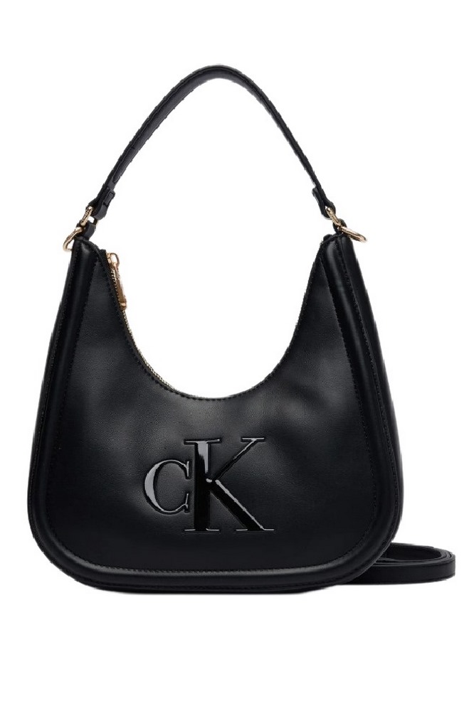 CALVIN KLEIN BOLD SMALL CRESCENT BAG ΤΣΑΝΤΑ ΓΥΝΑΙΚΕΙΑ BLACK