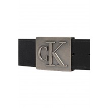 CALVIN KLEIN SSNL MONO PLAQUE 40MM ΖΩΝΗ ΑΝΔΡΙΚΗ BLACK/SILVER