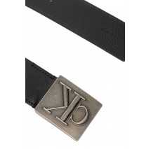 CALVIN KLEIN SSNL MONO PLAQUE 40MM ΖΩΝΗ ΑΝΔΡΙΚΗ BLACK/SILVER