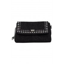 DKNY MILLA SM FLAP CROSSBODY HANDBAG R62EDR45 ΤΣΑΝΤΑ ΓΥΝΑΙΚΕΙΑ BLACK DENIM