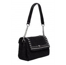 DKNY MILLA SM FLAP CROSSBODY HANDBAG R62EDR45 ΤΣΑΝΤΑ ΓΥΝΑΙΚΕΙΑ BLACK DENIM