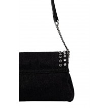DKNY MILLA SM FLAP CROSSBODY HANDBAG R62EDR45 ΤΣΑΝΤΑ ΓΥΝΑΙΚΕΙΑ BLACK DENIM