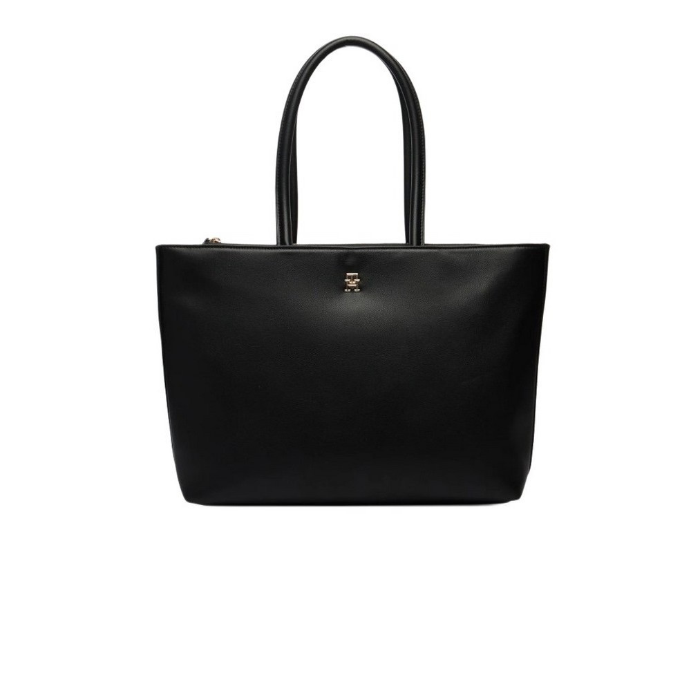 TOMMY HILFIGER LOGOTAPE TOTE ΤΣΑΝΤΑ ΓΥΝΑΙΚΕΙΑ BLACK