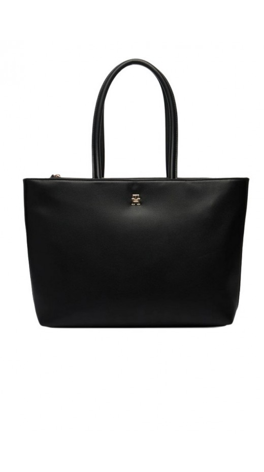 TOMMY HILFIGER LOGOTAPE TOTE ΤΣΑΝΤΑ ΓΥΝΑΙΚΕΙΑ BLACK