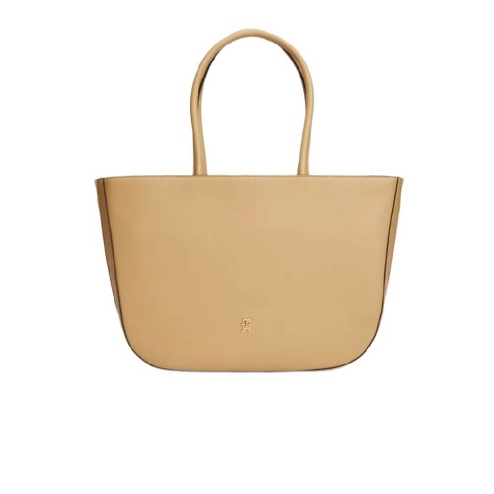 TOMMY HILFIGER LOGOTAPE TOTE ΤΣΑΝΤΑ ΓΥΝΑΙΚΕΙΑ BEIGE