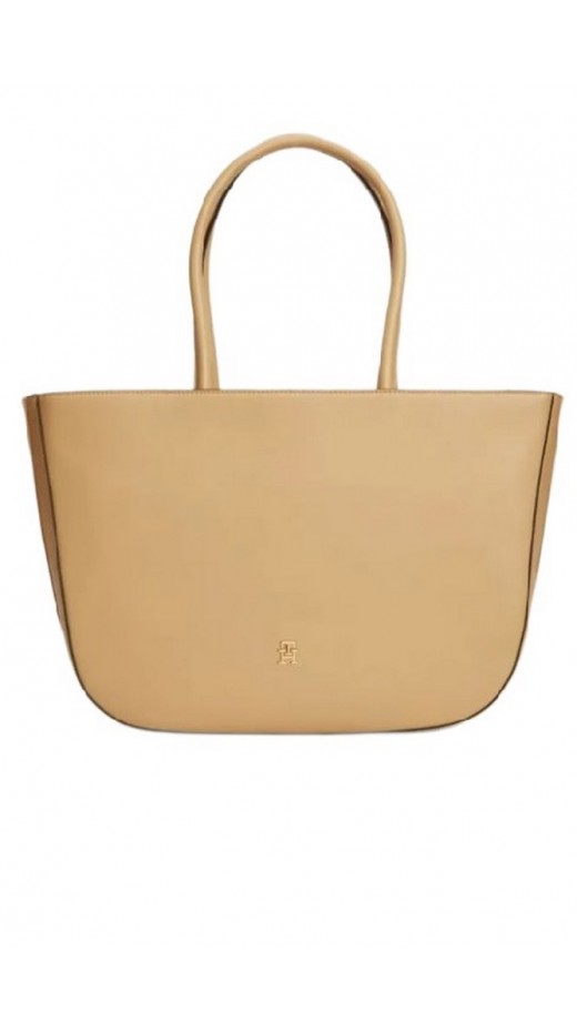 TOMMY HILFIGER LOGOTAPE TOTE ΤΣΑΝΤΑ ΓΥΝΑΙΚΕΙΑ BEIGE