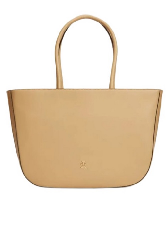 TOMMY HILFIGER LOGOTAPE TOTE ΤΣΑΝΤΑ ΓΥΝΑΙΚΕΙΑ BEIGE
