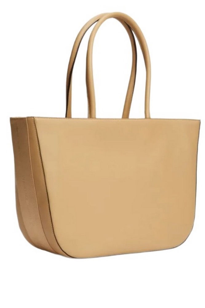 TOMMY HILFIGER LOGOTAPE TOTE ΤΣΑΝΤΑ ΓΥΝΑΙΚΕΙΑ BEIGE