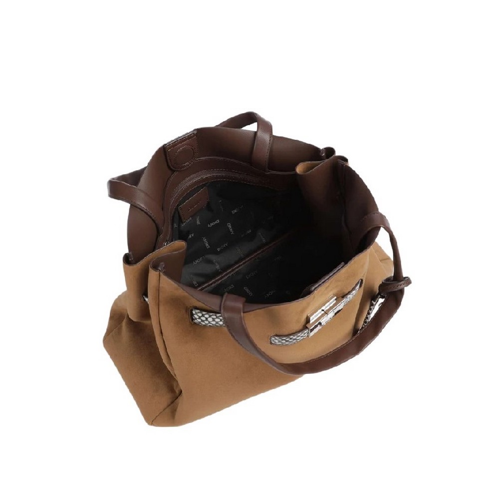 DKNY BRYAR LG SATCHELS HANDBAG R63DMK43 ΤΣΑΝΤΑ ΓΥΝΑΙΚΕΙΑ ALMOND