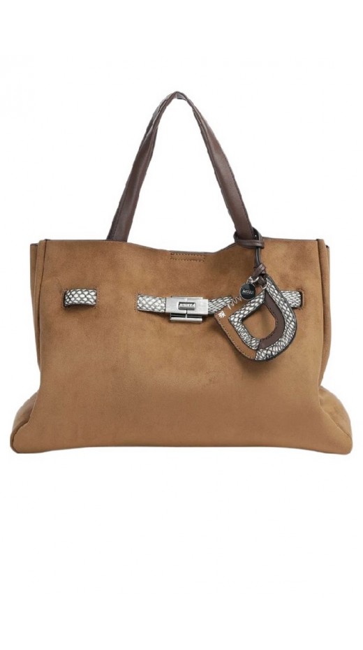 DKNY BRYAR LG SATCHELS HANDBAG R63DMK43 ΤΣΑΝΤΑ ΓΥΝΑΙΚΕΙΑ ALMOND