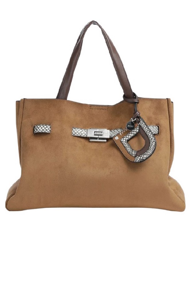 DKNY BRYAR LG SATCHELS HANDBAG R63DMK43 ΤΣΑΝΤΑ ΓΥΝΑΙΚΕΙΑ ALMOND
