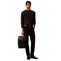 CALVIN KLEIN EMBLEM HW FLAP BACKPACK ΤΣΑΝΤΑ ΑΝΔΡΙΚΗ BLACK
