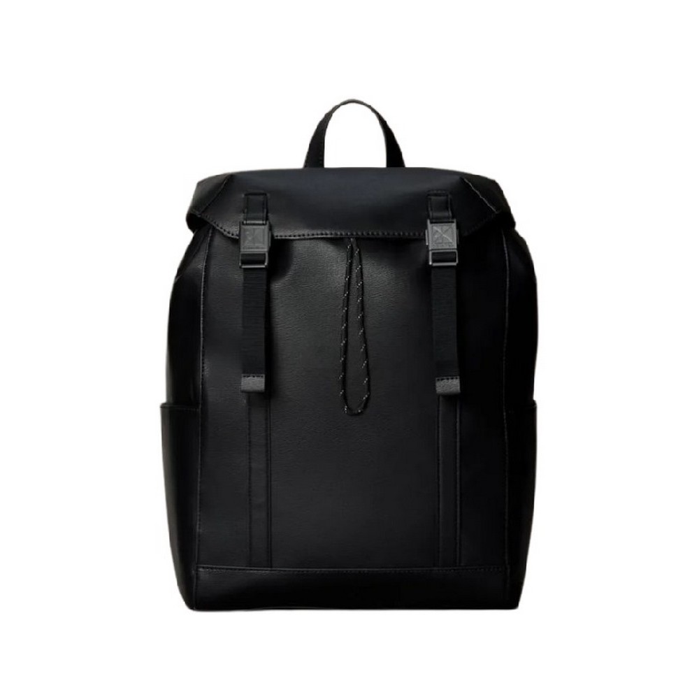 CALVIN KLEIN EMBLEM HW FLAP BACKPACK ΤΣΑΝΤΑ ΑΝΔΡΙΚΗ BLACK