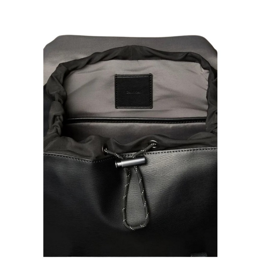 CALVIN KLEIN EMBLEM HW FLAP BACKPACK ΤΣΑΝΤΑ ΑΝΔΡΙΚΗ BLACK
