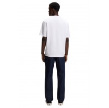 HUGO BOSS JERSEY NIEROS T-SHIRT ΜΠΛΟΥΖΑ ΑΝΔΡΙΚΗ WHITE