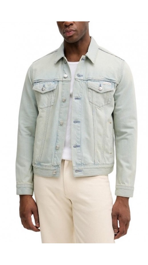 CALVIN KLEIN JEANS SEAGLASS CLASSIC TRUCKER ΜΠΟΥΦΑΝ ΑΝΔΡΙΚΟ LIGHT DENIM