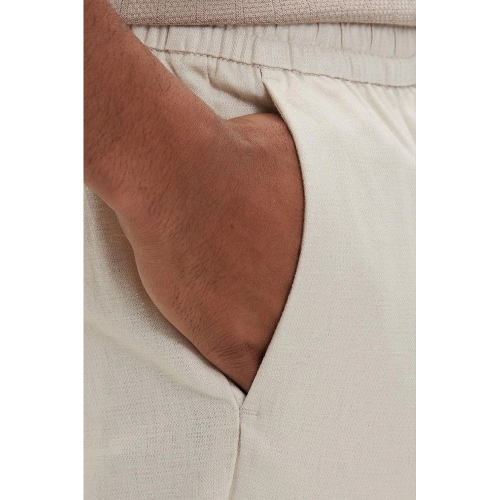 CALVIN KLEIN STRAIGHT LINEN PULL ON PANT ΠΑΝΤΕΛΟΝΙ ΑΝΔΡΙΚΟ SAND