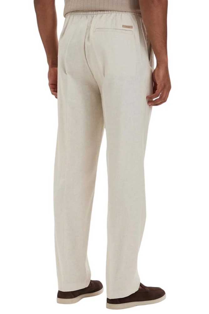 CALVIN KLEIN STRAIGHT LINEN PULL ON PANT ΠΑΝΤΕΛΟΝΙ ΑΝΔΡΙΚΟ SAND