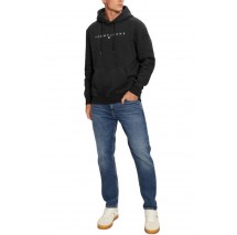 TOMMY JEANS REG LINEAR LOGO HOODIE EXT ΦΟΥΤΕΡ ΑΝΔΡΙΚΟ BLACK