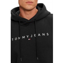 TOMMY JEANS REG LINEAR LOGO HOODIE EXT ΦΟΥΤΕΡ ΑΝΔΡΙΚΟ BLACK