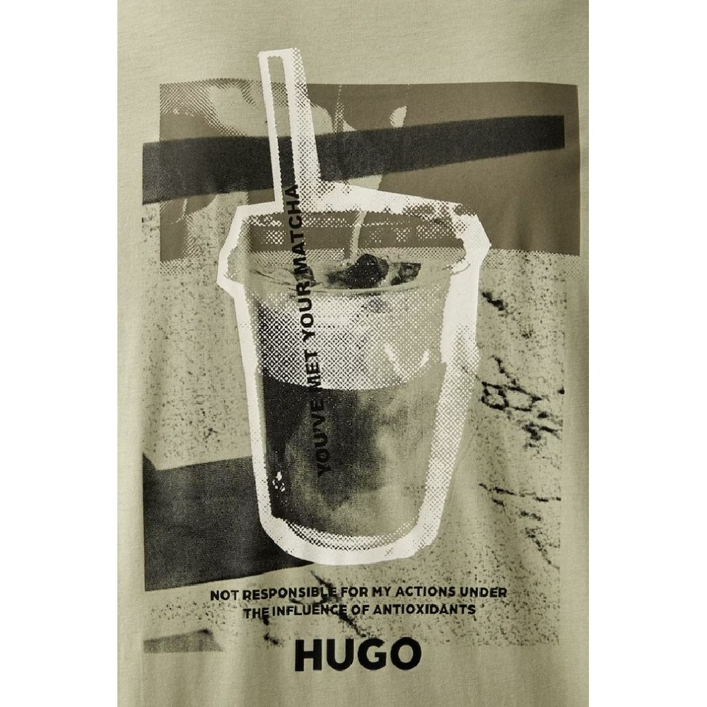 HUGO BOSS NUROBOS JERSEY T-SHIRT ΜΠΛΟΥΖΑ ΑΝΔΡΙΚΗ OLIVE